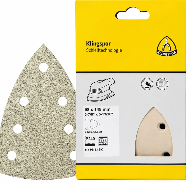 Klingspor Schuurpapier Delta 98×148 mm (5 stuks)