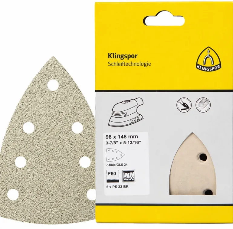 Klingspor Schuurpapier Delta 98×148 mm (5 stuks)